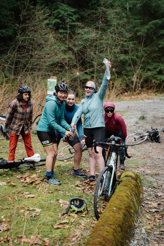 Protip: Save weight by having your friends carry water for you.