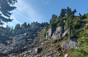 Boulder field leading up to the summit of Gotha