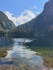 Swimming in Deeks Lake