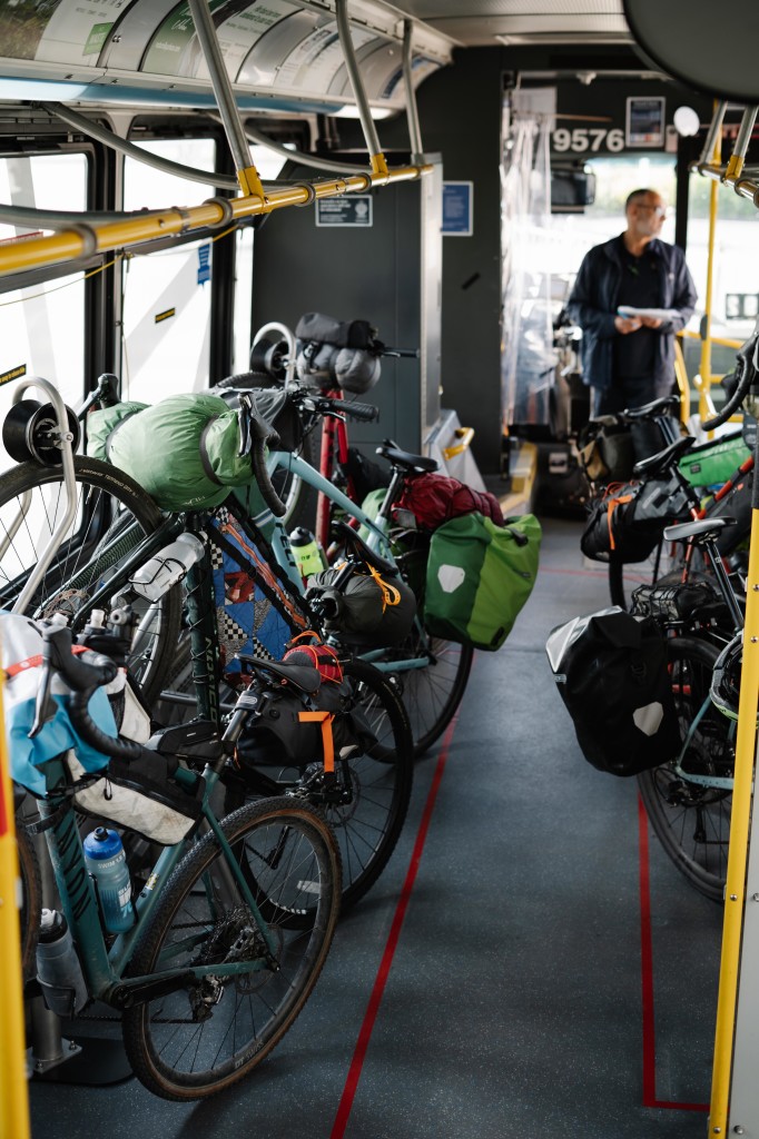 Inside the bike bus