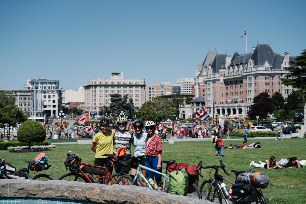 We got a welcome party in Victoria