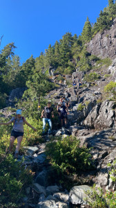 Descent from Crown Mountain. Photo credit: Annika Eng.