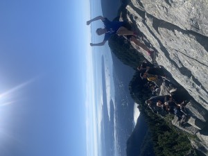 Luca Besso celebrating his win. And what a view to celebrate it with.