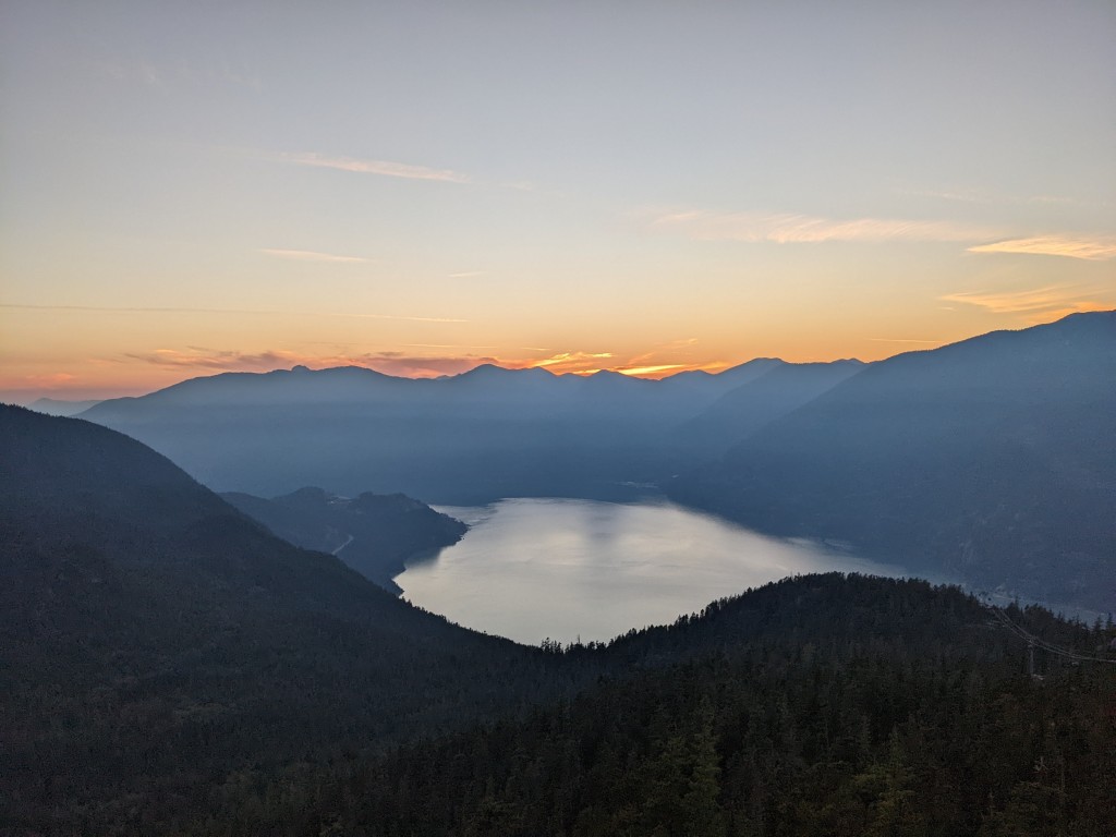 Howe Sound in the evening light.
