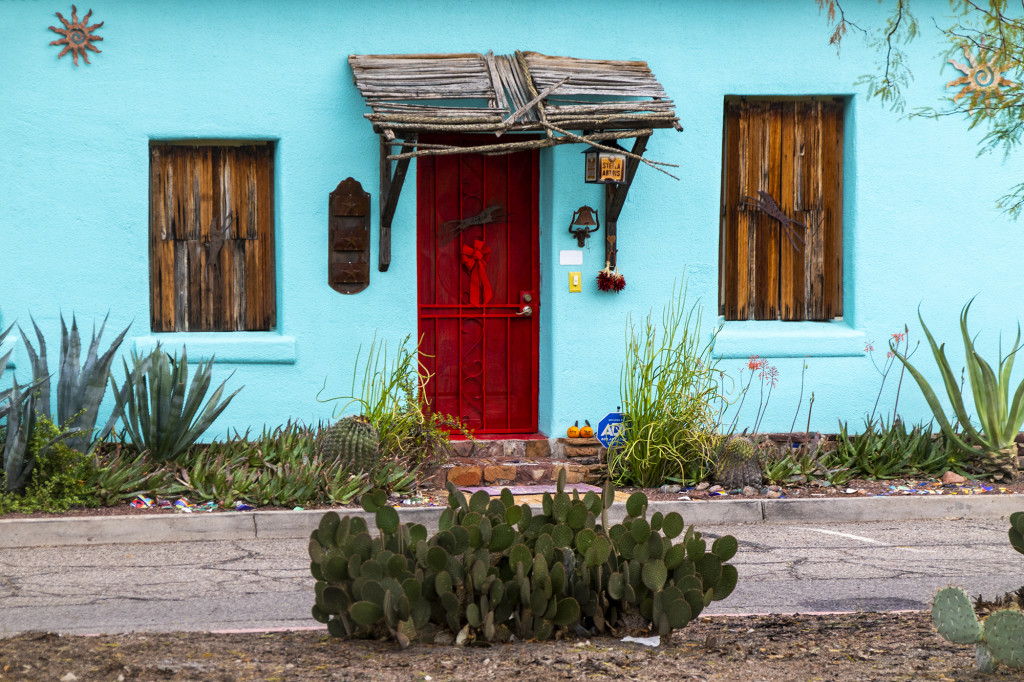 The Barrio Viejo neighborhood of Tucson provided some fun photographing in the rain - a chill activity after ringing in the new year