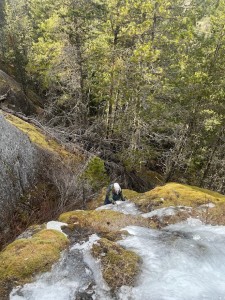 Kaylie cruising up the short steeper part