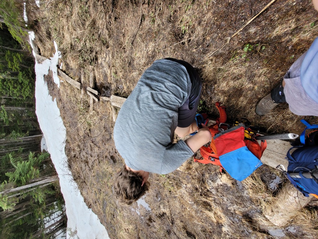 Gaiters going on