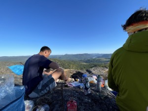 Plain oatmeal with a view