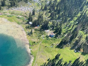 Phelix Creek Lumberyard, successfully transplanted into the subalpine. You will be encouraged to learn than almost all of that wood and steel has been installed. One more push remains—sign up to contribute your part to VOC history will you still can! 