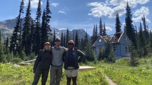 Juliane Bonnefoy, Jacob Grossbard, and Sri Chaitanya Bonthula looking proud after more than four hours of slinging went off without a hitch. 