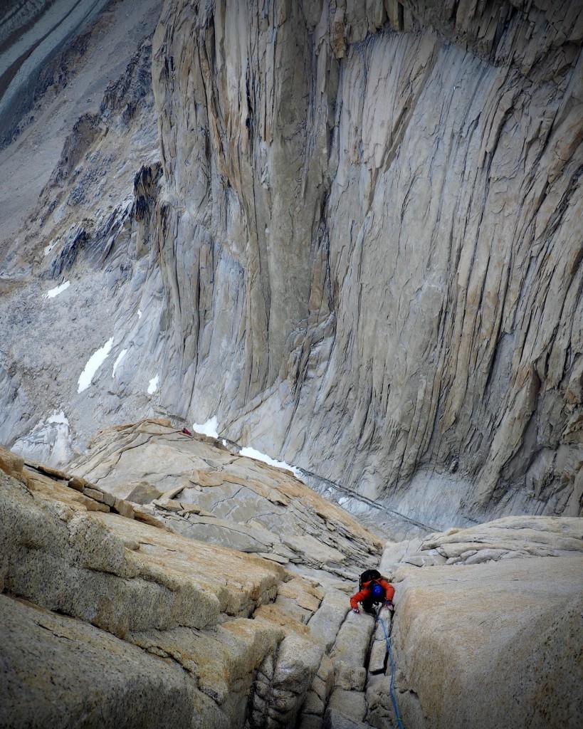 Deep gulley broods behind. NB Photo.