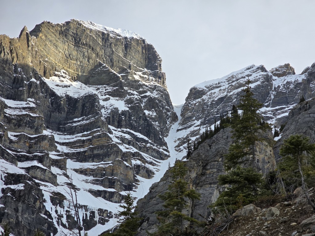 The Patterson Couloir. The lower couloir is hidden from view.