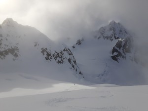 Nice turns and visibility on the way back down