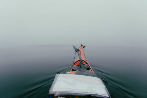Looking back across Blackfish Sound