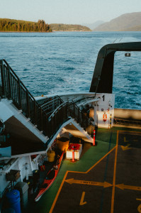 Ferrying home. "Boats belong *IN* the water!" one of the ferry employees told me several times.