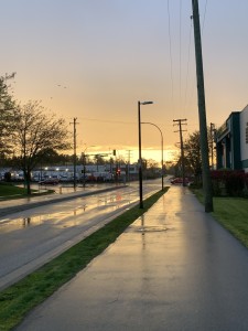A gorgeous sunset ahead of us as the storm lessened off.