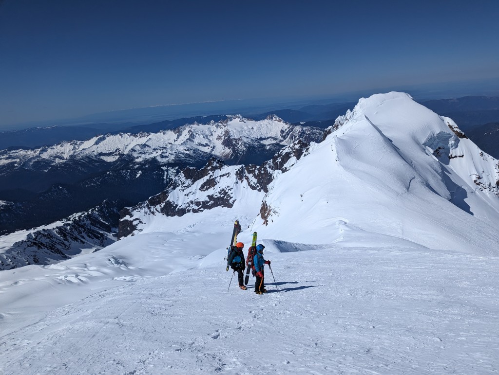 Declan and Zoe walking up the last mellow pitches above the Roman Headwall. PC: Jacob Grossbard.