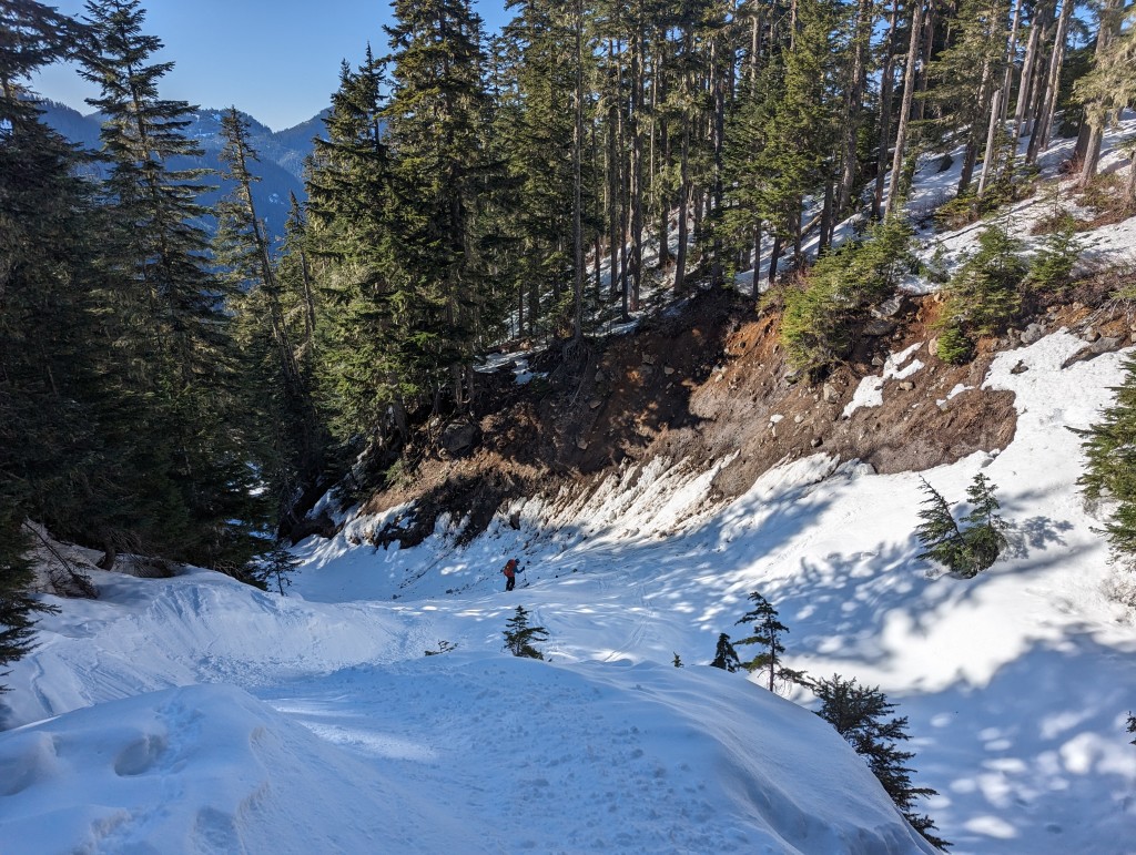 The avalanche gully. PC: Jacob Grossbard
