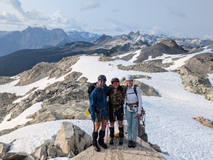 Sean, Kathleen, Stefanija. Thanks to another hiker we met for the photo. 