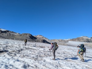 on the glacier