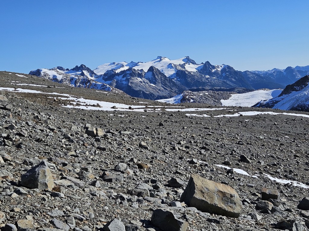 View from Glacier Pikes, looking away from Garibaldi