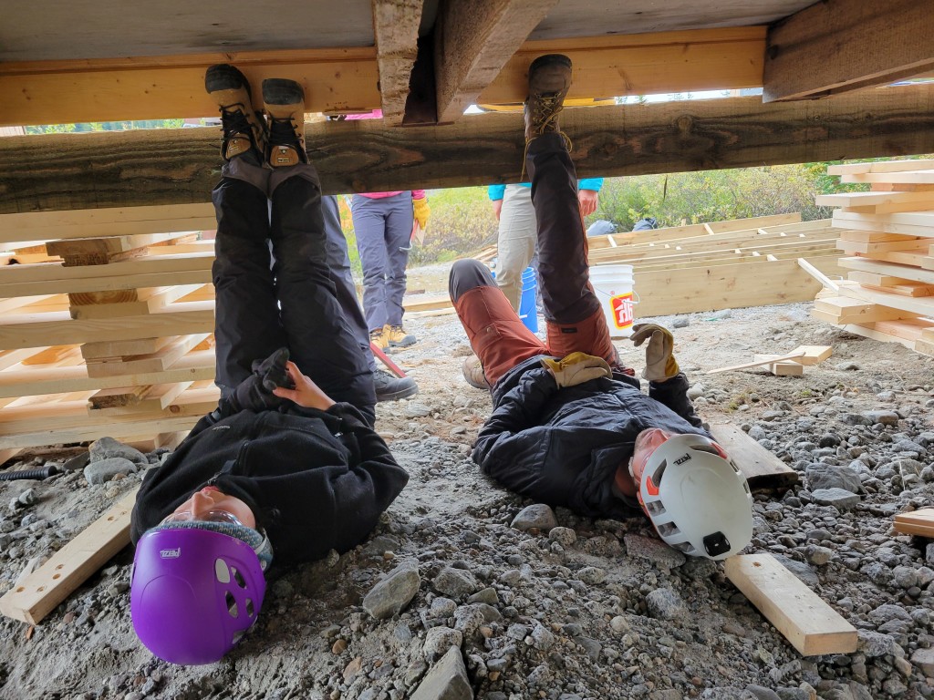 Katie and myself using our tongue and groove technique. PC: Someone else using my phone