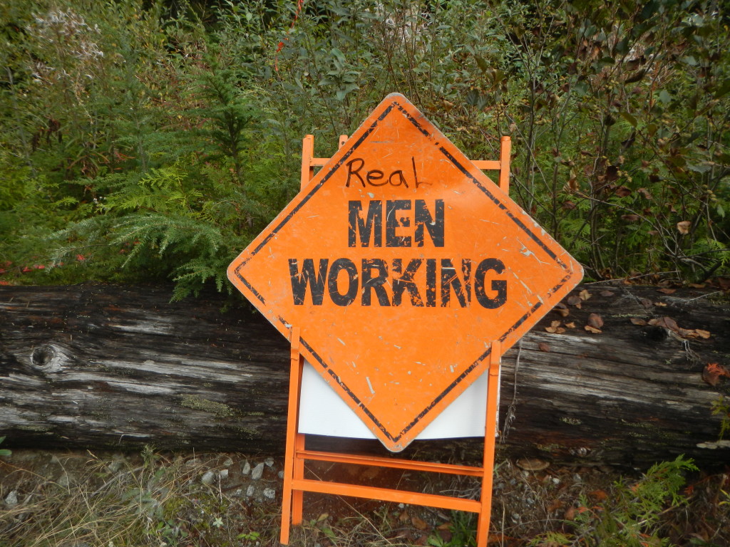 This sign captured our feelings after emerging from the forest