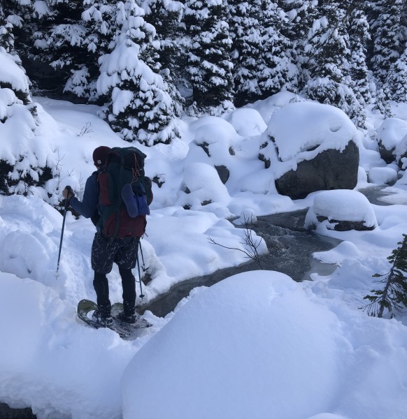 The second group crosses the creek, without falling in this time. PC: Duncan MacIntyre