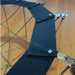 The webbing perimeter on the small scale model.