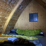Water damage on the inside of the hut. PC: Duncan MacIntyre