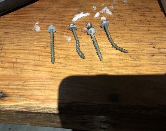 Wickedly bent screws. PC: Duncan MacIntyre