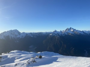 Mt Robie Reid on the left and Mt Judge Howay on the left, seen from Blinch Peak