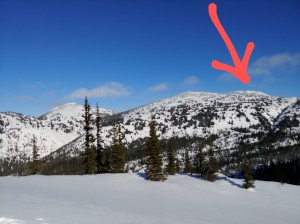 Our objective from the 1959m point. Photo by me.