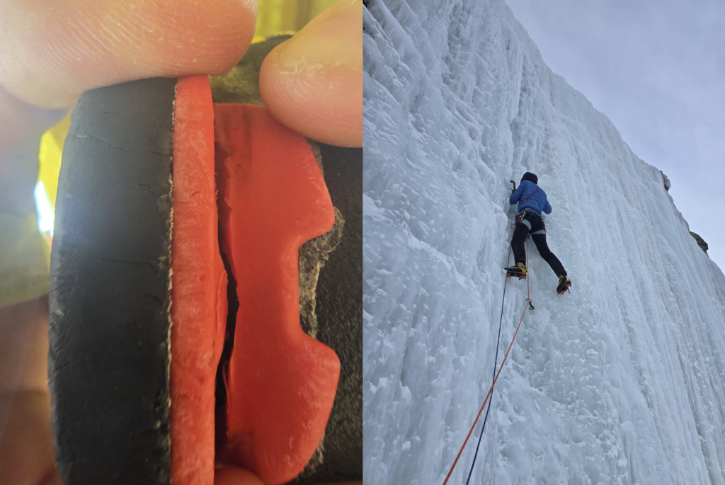 Noah’s ex-boot; Me retrieving gear post boot combustion (Noah Macdonald)