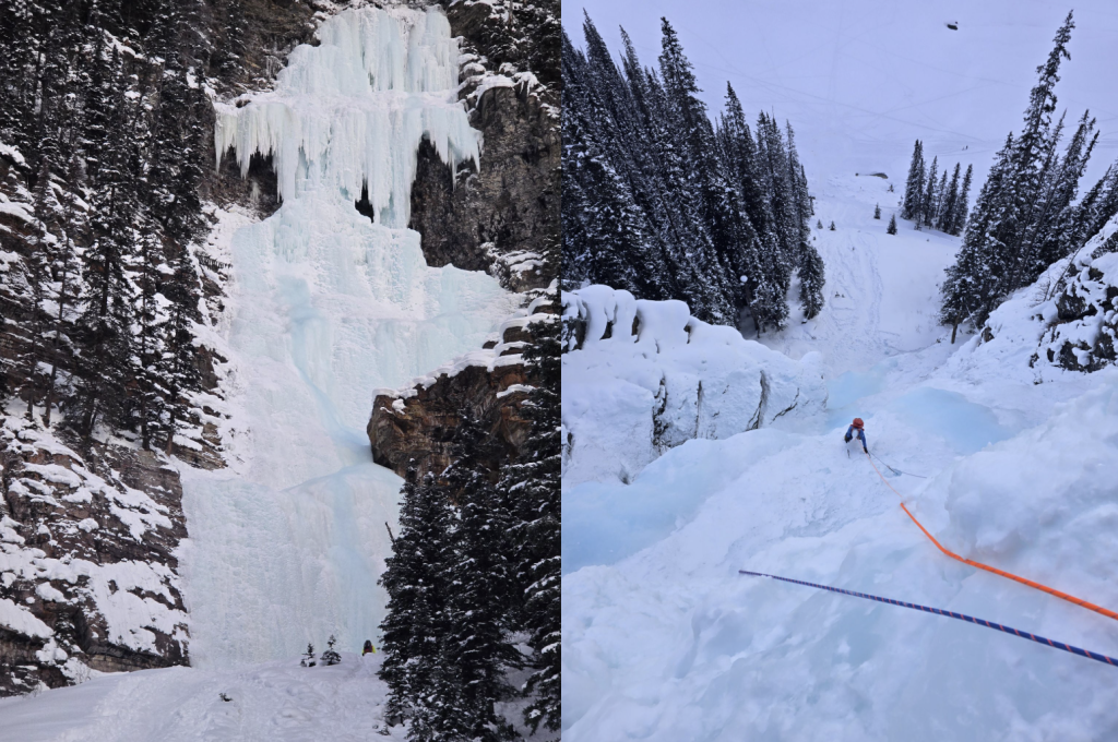 Louise Falls; Me following pitch 2 (Noah Macdonald)