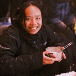 Sweet little Joanne with her hot chocolate PC: Faisal