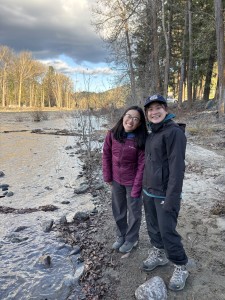 Ayano and I by the river.