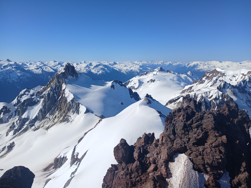 Looking south from near the summit of Plinth Peak