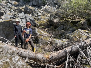 Aaron Lee, our newest chainsaw operator (Joseph C)